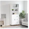 Image de Buffet haut Blanc 69,5x34x180 cm Bois d ingénierie