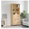 Image de Hoge kast 69,5x34x180 cm bewerkt hout sonoma eikenkleurig3189464