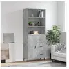 Image de Hoge kast 69,5x34x180 cm bewerkt hout betongrijs3189465