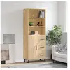 Image de Buffet Haut, Armoire de Rangement avec Pieds, Meuble de Rangement, Organisateur Salon Salle de Séjour, Chêne Sonoma Bois d'Ingénierie