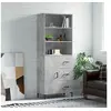 Image de Buffet Haut, Armoire de Rangement avec Pieds, Meuble de Rangement, Organisateur Salon Salle de Séjour, Gris Béton Bois d'Ingénierie 3189473