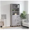 Image de Buffet Haut, Armoire de Rangement avec Pieds, Meuble de Rangement, Organisateur Salon Salle de Séjour, Sonoma Gris Bois d'Ingénierie 3189475
