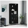 Image de Buffet haut Noir 69,5x34x180 cm Bois d'ingénierie 3189478