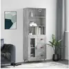 Image de Buffet haut Gris béton 69,5x34x180 cm Bois d'ingénierie3189481