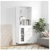 Image de Buffet haut Blanc 69,5x34x180 cm Bois d'ingénierie 3189485