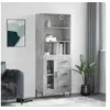 Image de Buffet haut Gris béton 69,5x34x180 cm Bois d'ingénierie 3189521