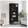 Image de Buffet noir 69,5x32,5x180 cm bois d'ingénierie 3189582