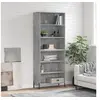 Image de Buffet gris béton 69,5x32,5x180 cm bois d ingénierie