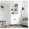Image de Buffet haut Blanc 69,5x34x180 cm Bois d'ingénierie 3189957