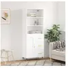 Image de Buffet haut Blanc 69,5x34x180 cm Bois d'ingénierie 3189997