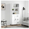 Image de Buffet haut Blanc 69,5x34x180 cm Bois d'ingénierie 3190021