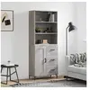 Image de Buffet haut Sonoma gris 69,5x34x180 cm Bois d'ingénierie