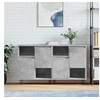 Image de Buffets 2 pcs gris béton bois d'ingénierie3190129