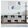 Image de Dressoirs 3 st bewerkt hout grijs sonoma eikenkleurig3190155