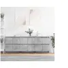 Image de Buffets 3 pcs gris béton bois d ingénierie