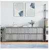 Image de Buffets 3 pcs Sonoma gris Bois d ingénierie