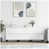 Image de Buffets 3 pcs blanc brillant bois d'ingénierie3190207