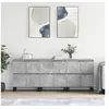 Image de Buffets 3 pcs gris béton bois d'ingénierie3190209