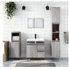 Image de Ensemble de meubles de salle de bain 3 pcs Sonoma gris