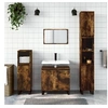Image de Ensemble de meubles de salle de bain 3 pcs Chêne fumé