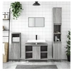 Image de Ensemble de meubles de salle de bain 3 pcs Sonoma gris
