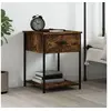 Image de Table de chevet chêne fumé 44x45x58 cm bois d ingénierie