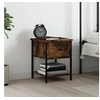 Image de Table de chevet chêne fumé 34x35,5x45 cm bois d ingénierie
