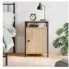 Image de Table de Chevet, Armoire de Nuit avec Pieds Réglables, Armoire de Lit avec Rangement, Table de Nuit Chambre, Moderne, Chêne Sonoma Bois d'Ingénierie