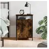 Image de Table de chevet chêne fumé 40x42x60 cm bois d'ingénierie825867