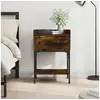 Image de Table de chevet chêne fumé 40,5x31x60 cm bois d'ingénierie825897