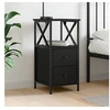 Image de Table de chevet noir 34x35,5x70 cm bois d'ingénierie825943