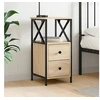 Image de Table de chevet chêne sonoma 34x35,5x70 cm bois d ingénierie