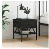 Image de Table de chevet noir 40x42x45 cm bois d'ingénierie