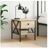 Image de Table de chevet chêne sonoma 40x42x45 cm bois d ingénierie