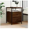 Image de Table de chevet chêne marron 44x45x60 cm bois d'ingénierie826011