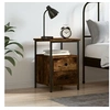 Image de Table de chevet chêne fumé 34x35,5x50 cm bois d ingénierie