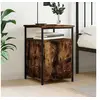 Image de Table de chevet chêne fumé 40x42x60 cm bois d ingénierie
