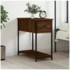 Image de Table de chevet chêne marron 30x60x60 cm bois d'ingénierie826061