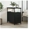 Image de Table de chevet noir 30x60x60 cm bois d'ingénierie826063
