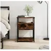 Image de Table de chevet chêne fumé 40x42x55 cm bois d'ingénierie826077