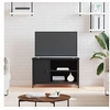 Image de Meuble TV Noir 80x40x50 cm Bois d ingénierie