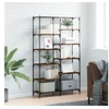 Image de Boekenrek 100x32x170 cm bewerkt hout en ijzer gerookt eiken832790