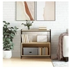 Image de Bibliothèque chêne sonoma 80x30x78,5cm bois d'ingénierie et fer832794