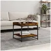 Image de Salontafel 49,5x49,5x45 cm bewerkt hout gerookt eikenkleurig832810