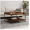 Image de Table basse chêne fumé 80x80x45 cm bois d'ingénierie et fer832815