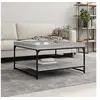 Image de Table basse sonoma gris 80x80x45 cm bois d'ingénierie et fer832816