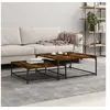 Image de Tables basses gigognes 2 pcs chêne fumé bois d ingénierie