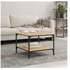Image de Table Basse, Table d'Appoint avec Etagères, Bout de Canapé avec Rangement Salon Salle de Séjour, Moderne, Chêne Sonoma Bois d'Ingénierie