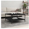 Image de Table basse noir 80x80x40 cm bois d ingénierie