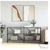 Image de Table console sonoma gris 160x30x75 cm bois d'ingénierie et fer832851